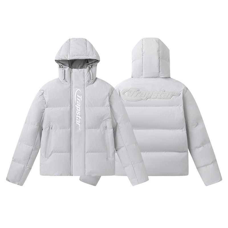 Cross-border High Version Trapstar New Embroidered Letters American Style Vertical Collar Hooded Fashion Explosions Casual Cotton-padded Coat Winter