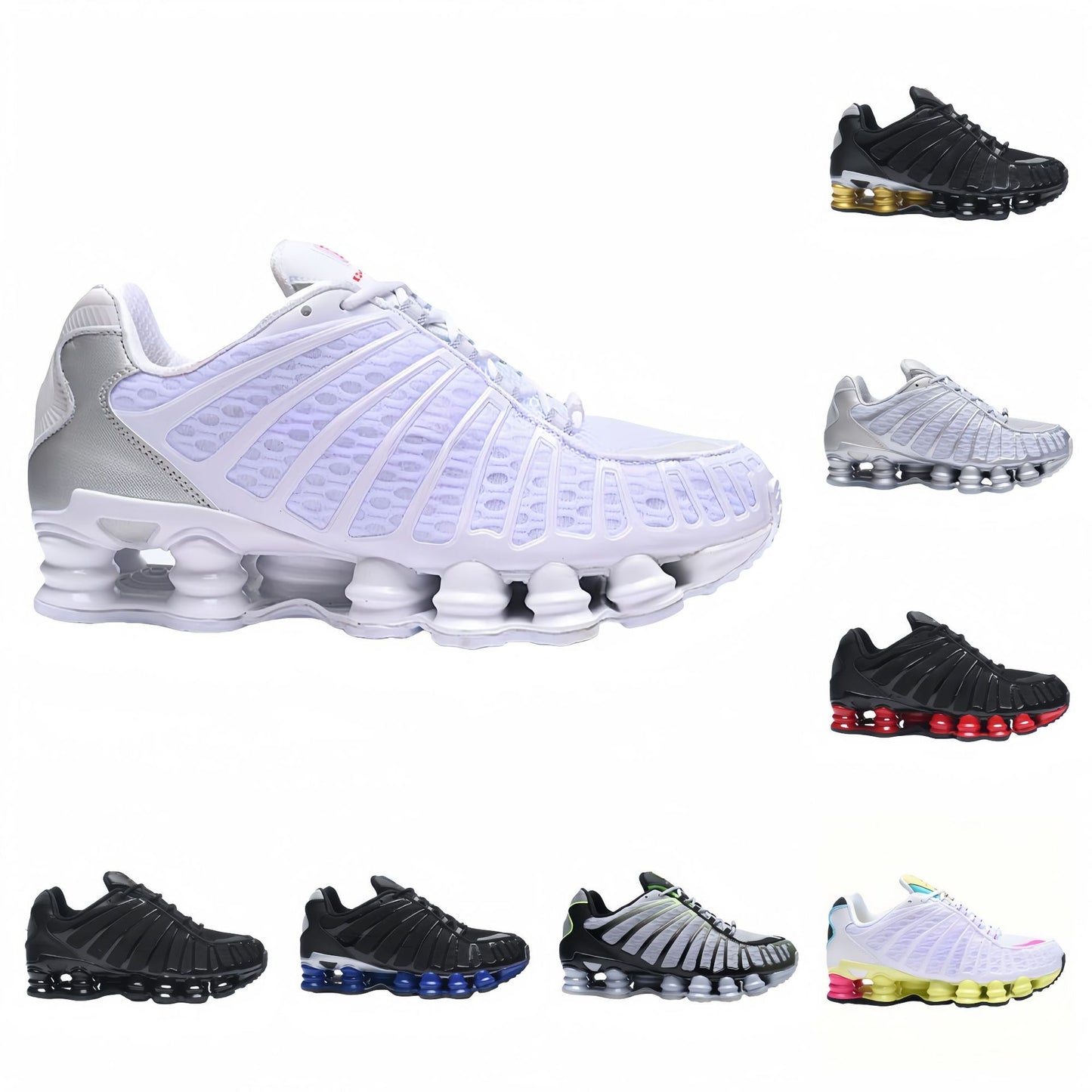Putian Shoes Men's Sports Shoes Air Cushion Shoes Shock Absorption Breathable Heightening Casual Shoes Foreign Trade ShoxTL Pillar Shoes