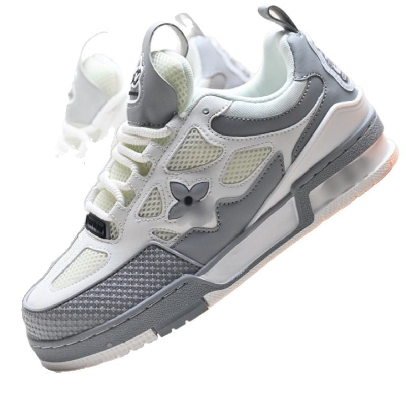 Putian Shoes High Version Fat Boy Shoes Lujia Trainer Couple Style Embossed Fashion Heightening Thick-Soled Sports Sneakers
