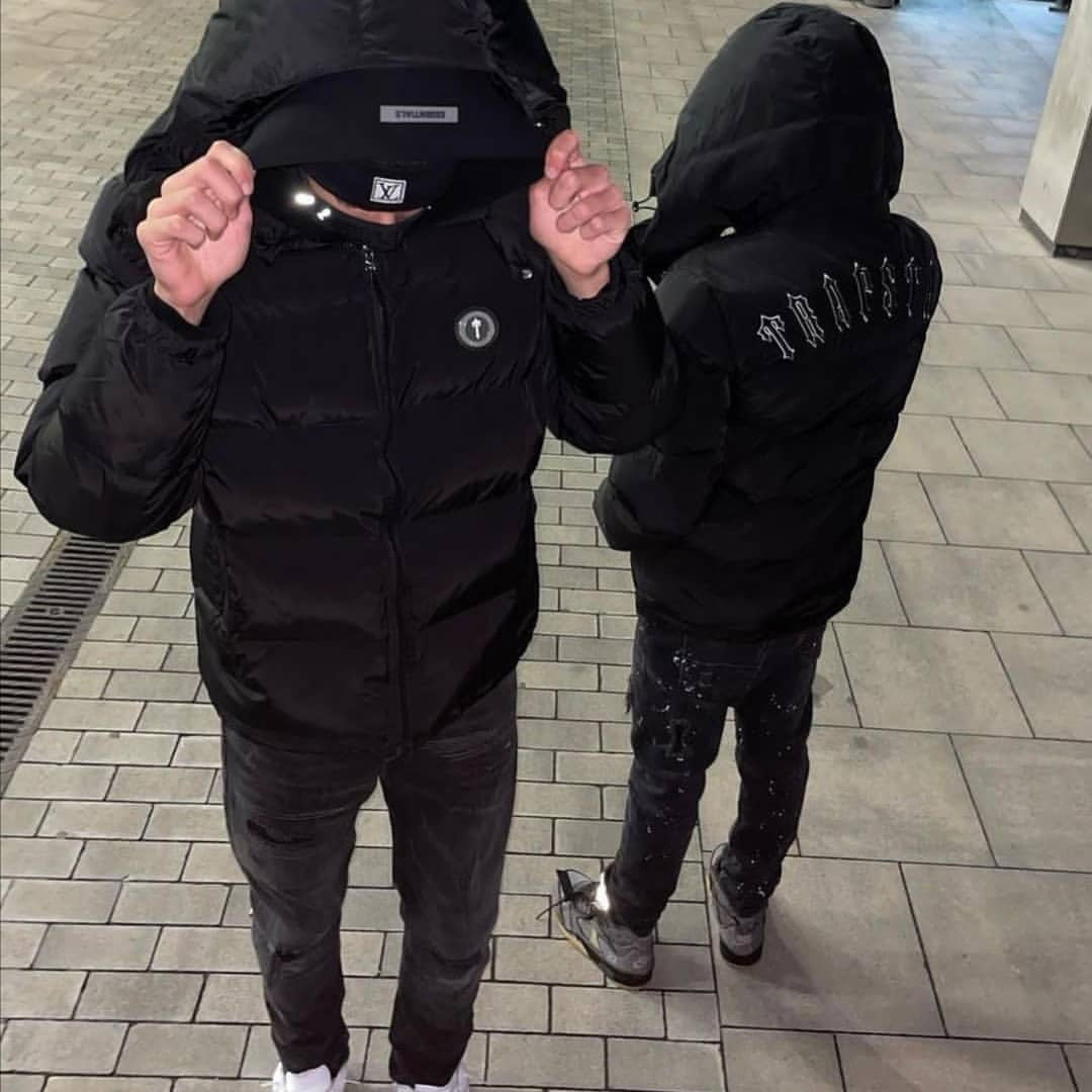 Cross-border High Version Trapstar New Embroidered Letters American Style Vertical Collar Hooded Fashion Explosions Casual Cotton-padded Coat Winter