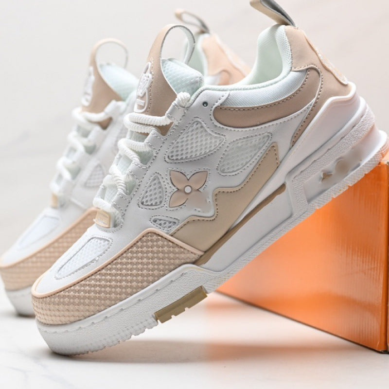 Putian Shoes High Version Fat Boy Shoes Lujia Trainer Couple Style Embossed Fashion Heightening Thick-Soled Sports Sneakers