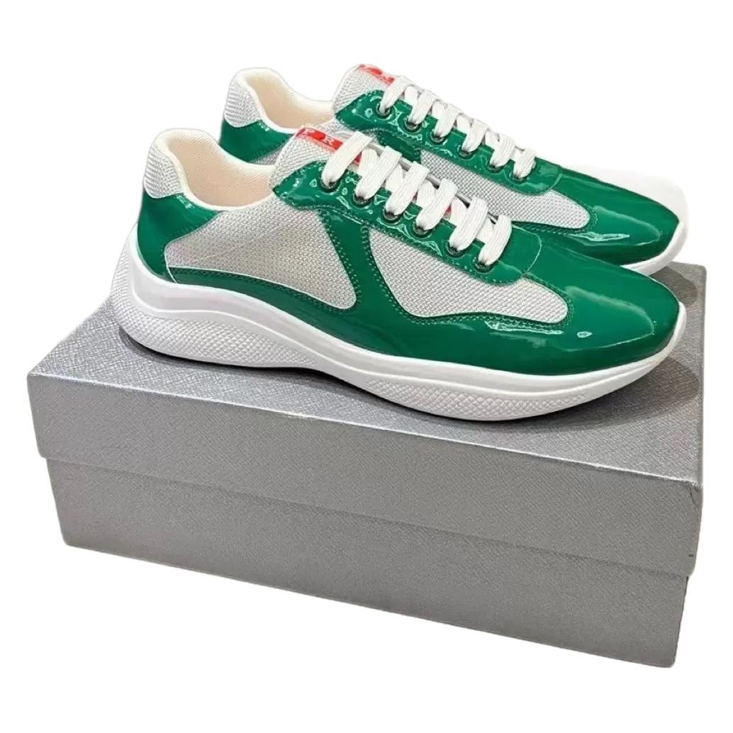P Men's Leather Sports Casual Shoes Americas Cup Patent Leather Bright Face Lovers Foreign Trade Supply Dunhuang