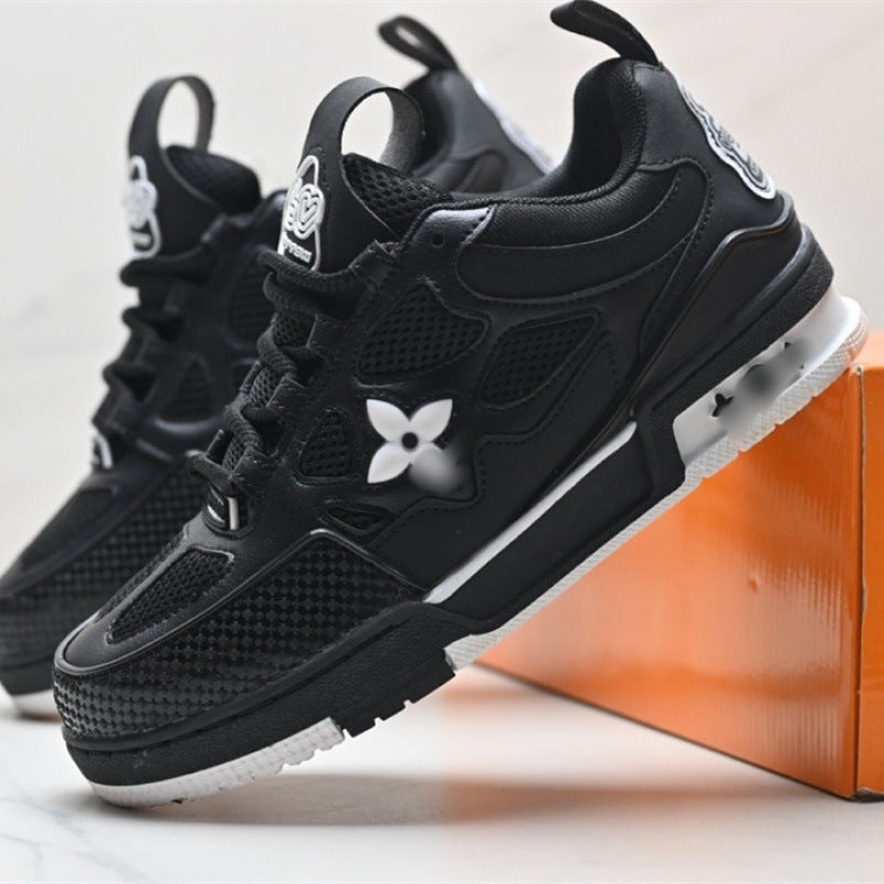 Putian Shoes High Version Fat Boy Shoes Lujia Trainer Couple Style Embossed Fashion Heightening Thick-Soled Sports Sneakers
