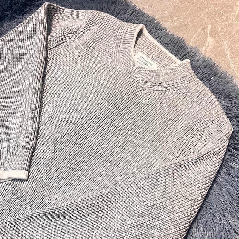 Sweater Wool Knitwear Autumn And Winter Fashion Street Trendy Round Neck Short-sleeved Pullover Loose Thickened Lazy Short