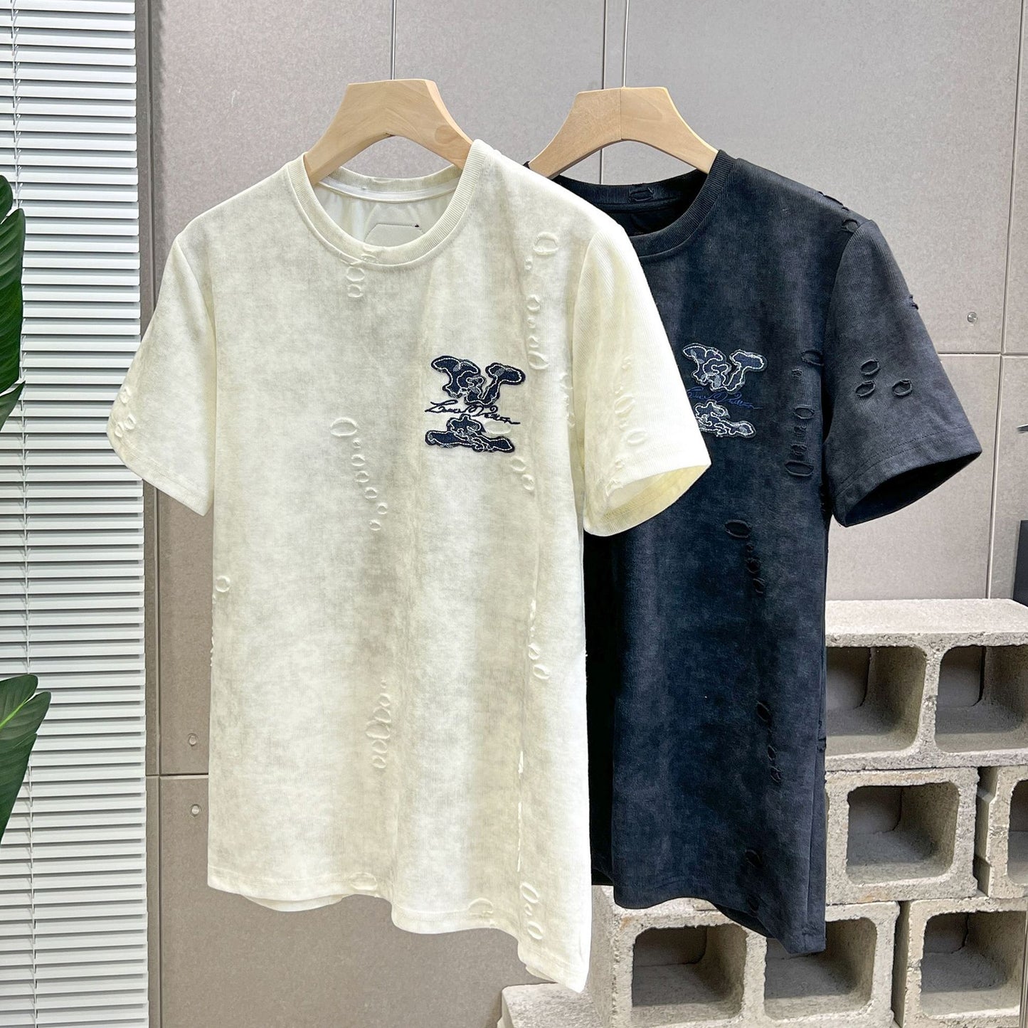 Cotton Heavy Trendy Brand Short-sleeved T-shirt 2025 Explosions Men And Women's Summer Niche New Loose Half-sleeved T-shirt Top