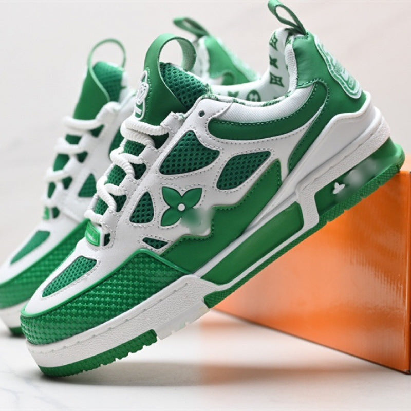 Putian Shoes High Version Fat Boy Shoes Lujia Trainer Couple Style Embossed Fashion Heightening Thick-Soled Sports Sneakers