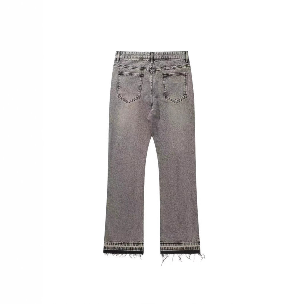 Cleanfit Bull King Gray Fringe CE Jeans Retro Cement Grey Trousers Jeans