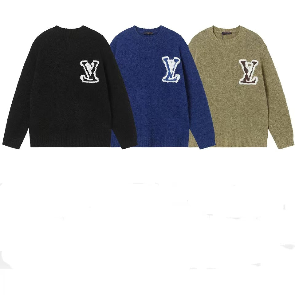 "Correct Version" 25 Donkey L Family Sweater Crewneck Fall/Winter Men's And Women's New Jacquard Turtleneck Lazy Wind Sweater