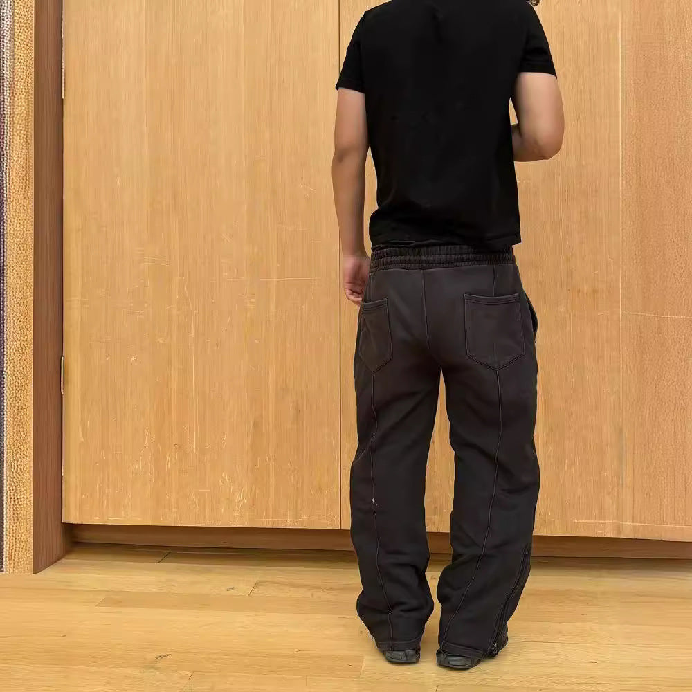 European And American Wholesale Cross-Border Elastic Rope Sweatpants Casual Pants High Street Hip-Hop Rap Street Wear Y2K
