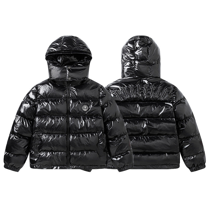 Cross-border High Version Trapstar New Embroidered Letters American Style Vertical Collar Hooded Fashion Explosions Casual Cotton-padded Coat Winter