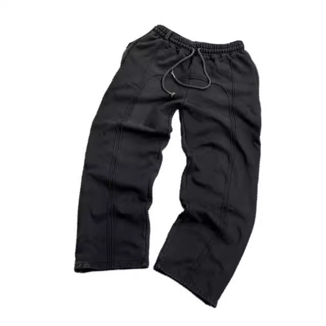 European And American Wholesale Cross-Border Elastic Rope Sweatpants Casual Pants High Street Hip-Hop Rap Street Wear Y2K