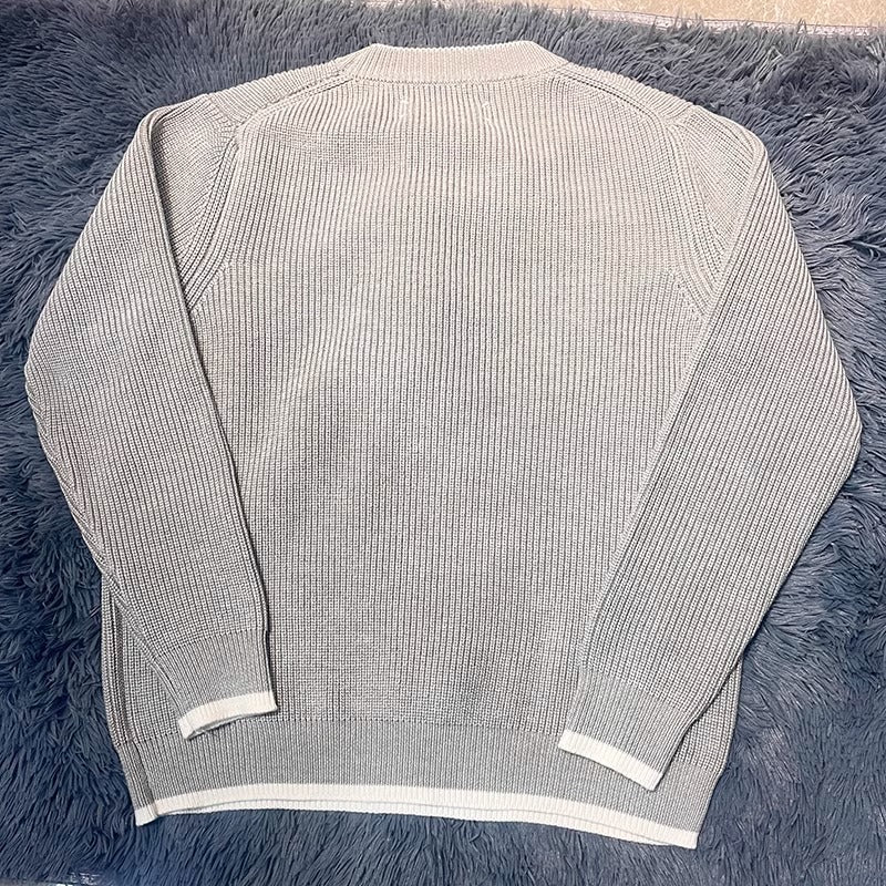 Sweater Wool Knitwear Autumn And Winter Fashion Street Trendy Round Neck Short-sleeved Pullover Loose Thickened Lazy Short