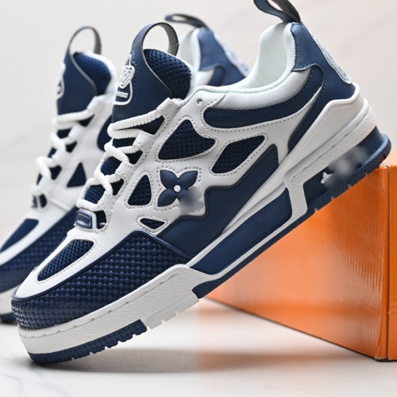 Putian Shoes High Version Fat Boy Shoes Lujia Trainer Couple Style Embossed Fashion Heightening Thick-Soled Sports Sneakers