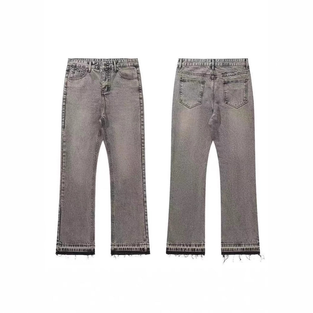 Cleanfit Bull King Gray Fringe CE Jeans Retro Cement Grey Trousers Jeans
