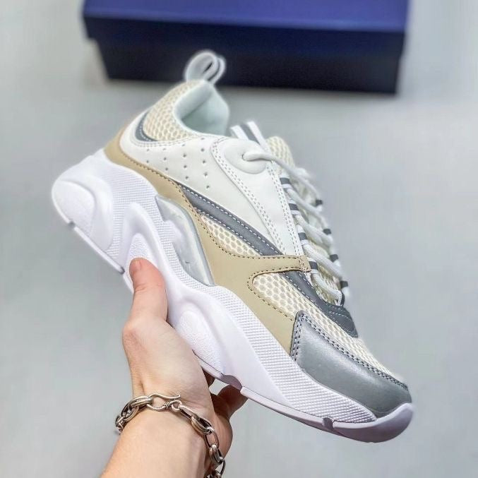 European D-Brand B22 Sports Casual Thick-Soled Fashion Retro Breathable Height-Increasing Dad Shoes For Men And Women, Comfortable And Breathable