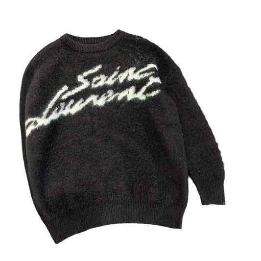 European Trendy Brand Autumn And Winter New Mohair Round Neck Sweater For Men And Women, High Version, Export Special Supply In Stock