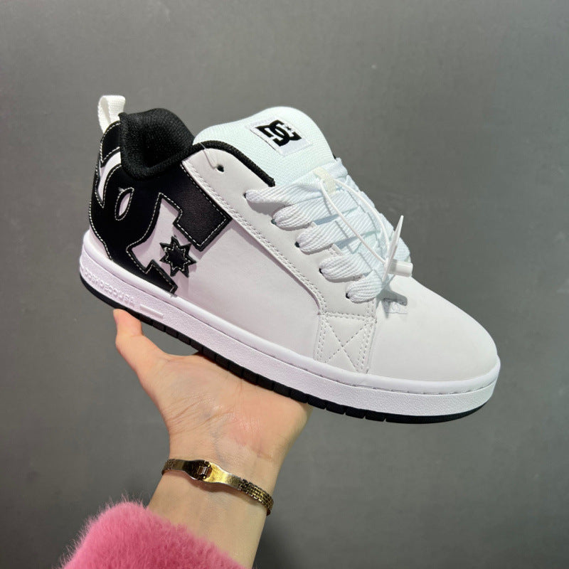 Cross-Border Dc Shoes Sneakers For Men And Women, European And American Style Export Large Size Casual Sports Shoes, Wide Version Cowhide Commuter Trendy Shoes