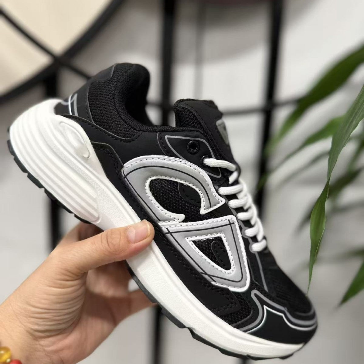 Putian Foreign Trade Cross-Border B30 Men's Sports Casual Low-Top Logo Summer Fashion Mesh Women's Running Dad Shoes