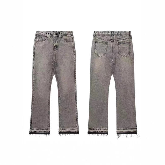 Cleanfit Bull King Gray Fringe CE Jeans Retro Cement Grey Trousers Jeans